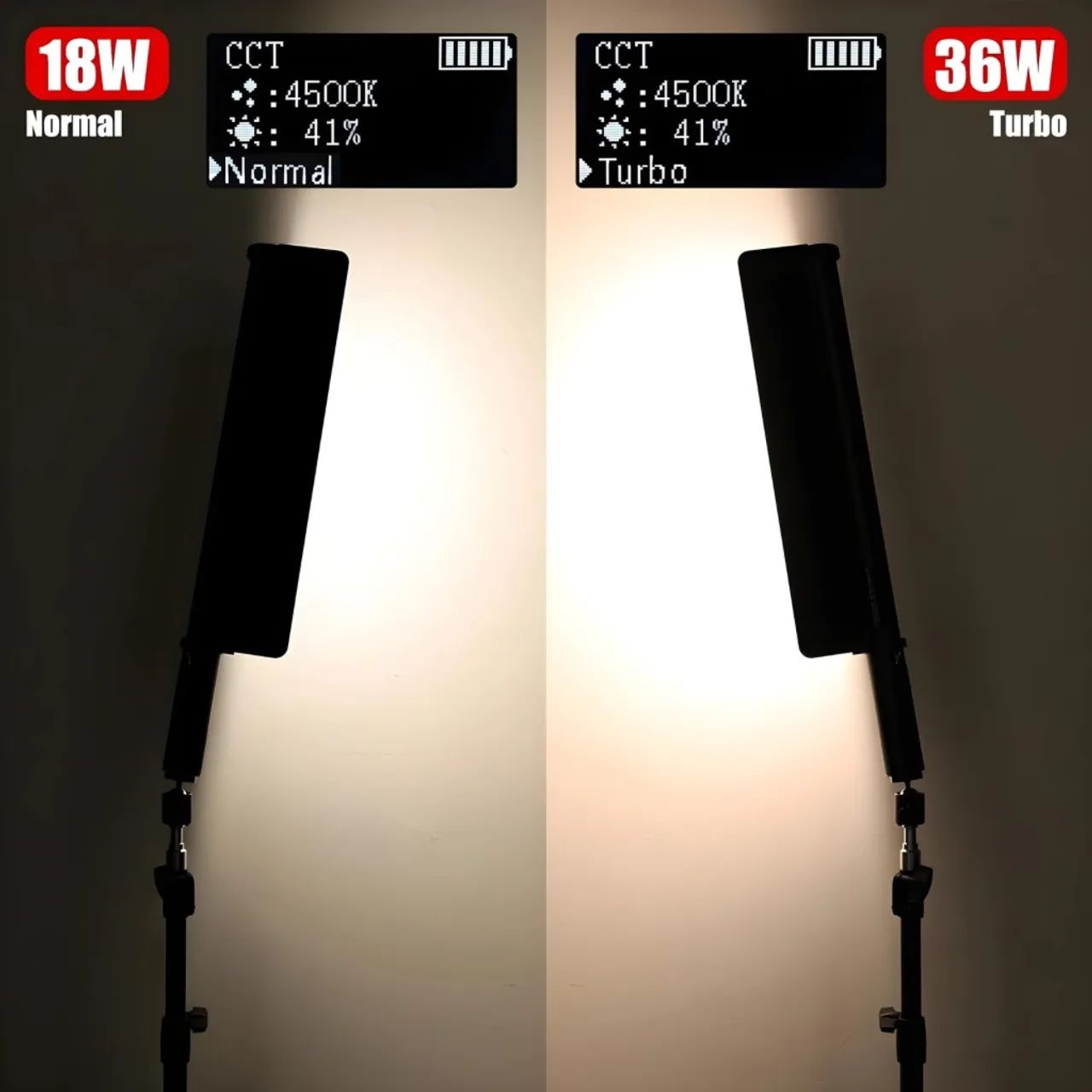 Bastão de Led profissional Luxceo P520 com 18w e 36w de potência, Autonomia de até 2h - Foto 5