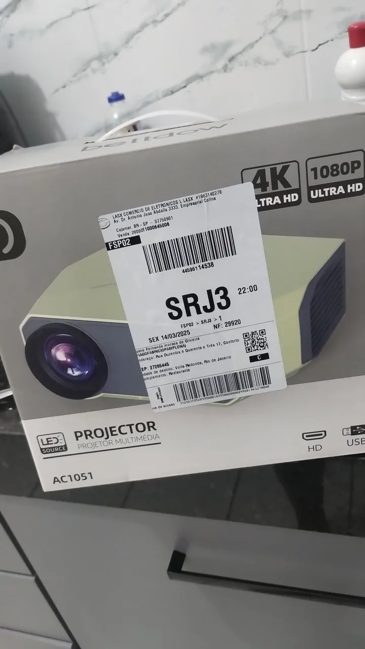 Projetor Multimídia LED AC1051 - 4K e 1080P