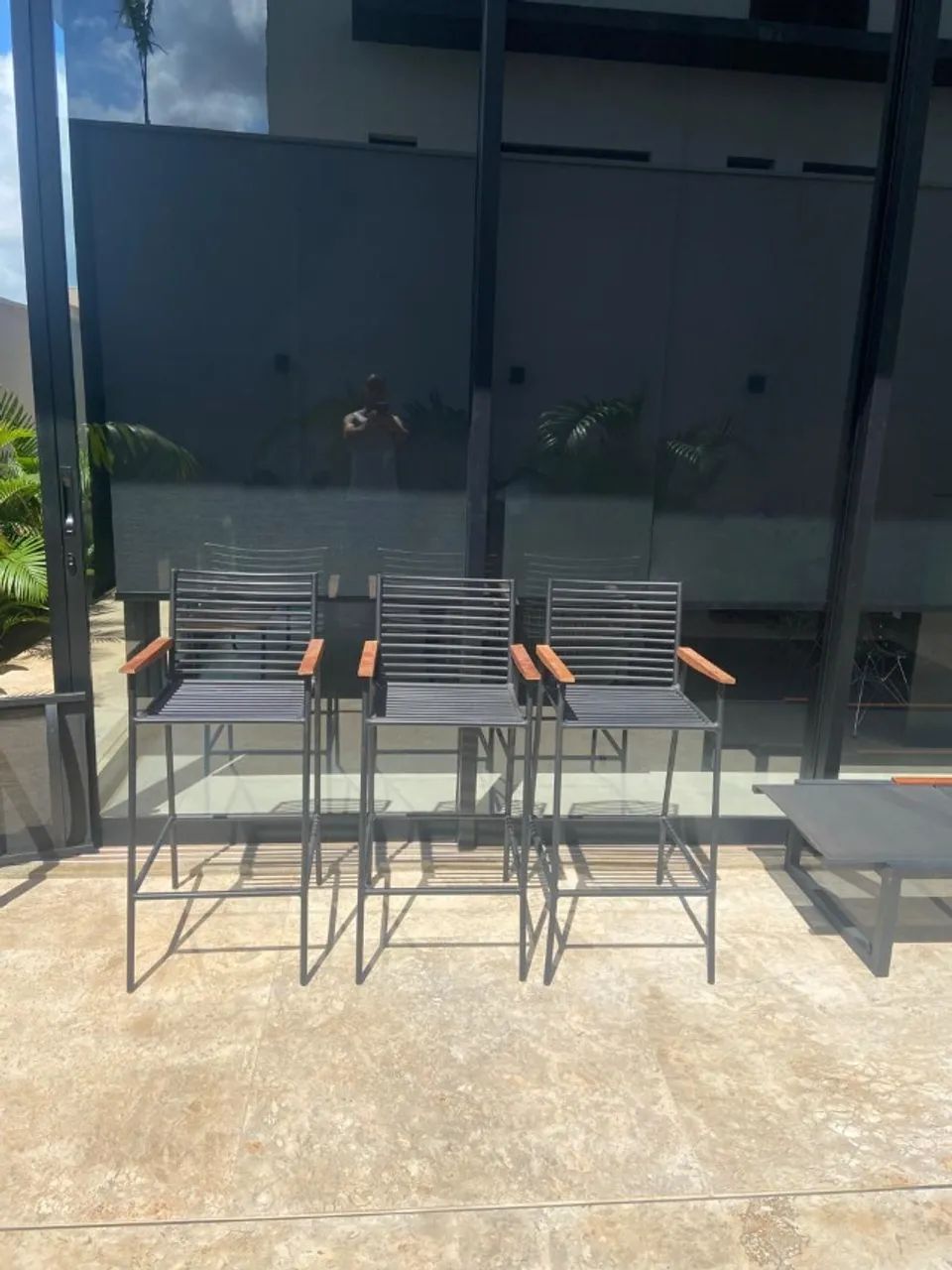 Conjunto de banquetas de aço