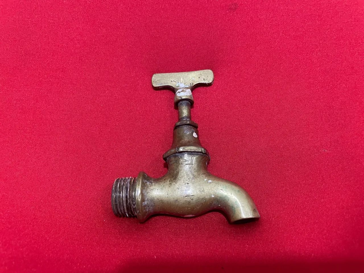 Torneira de água antiga em latão - Foto 2