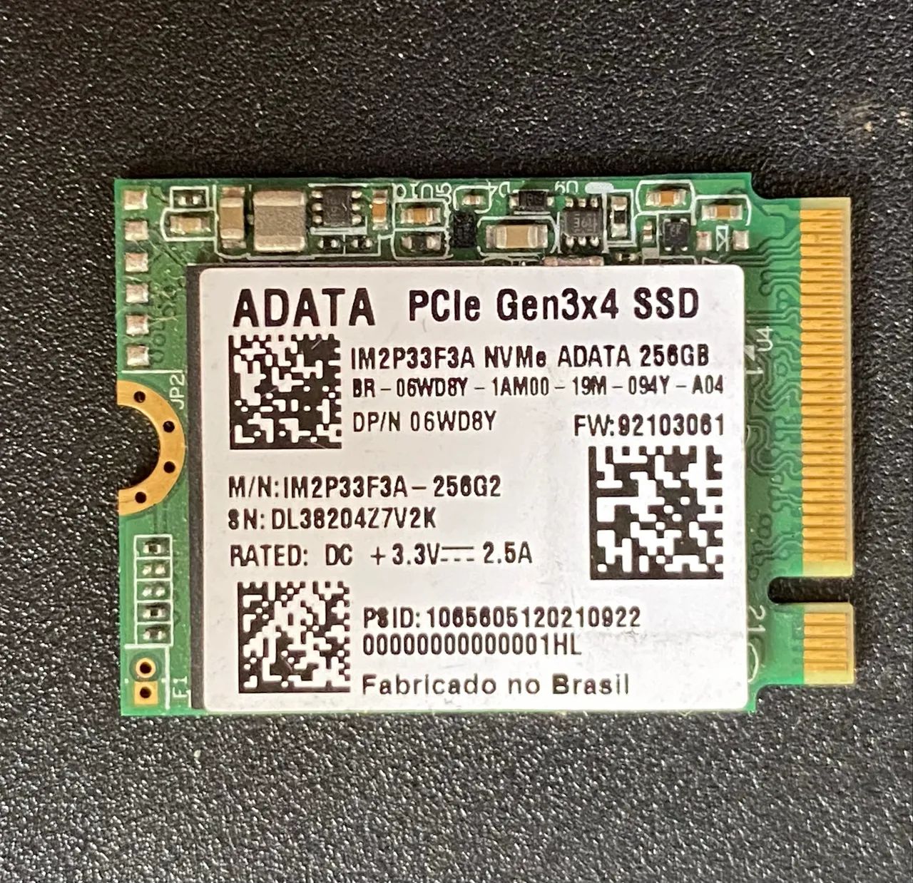  SSD M.2 256gb Nvme Adata OEM Dell64529511341955120