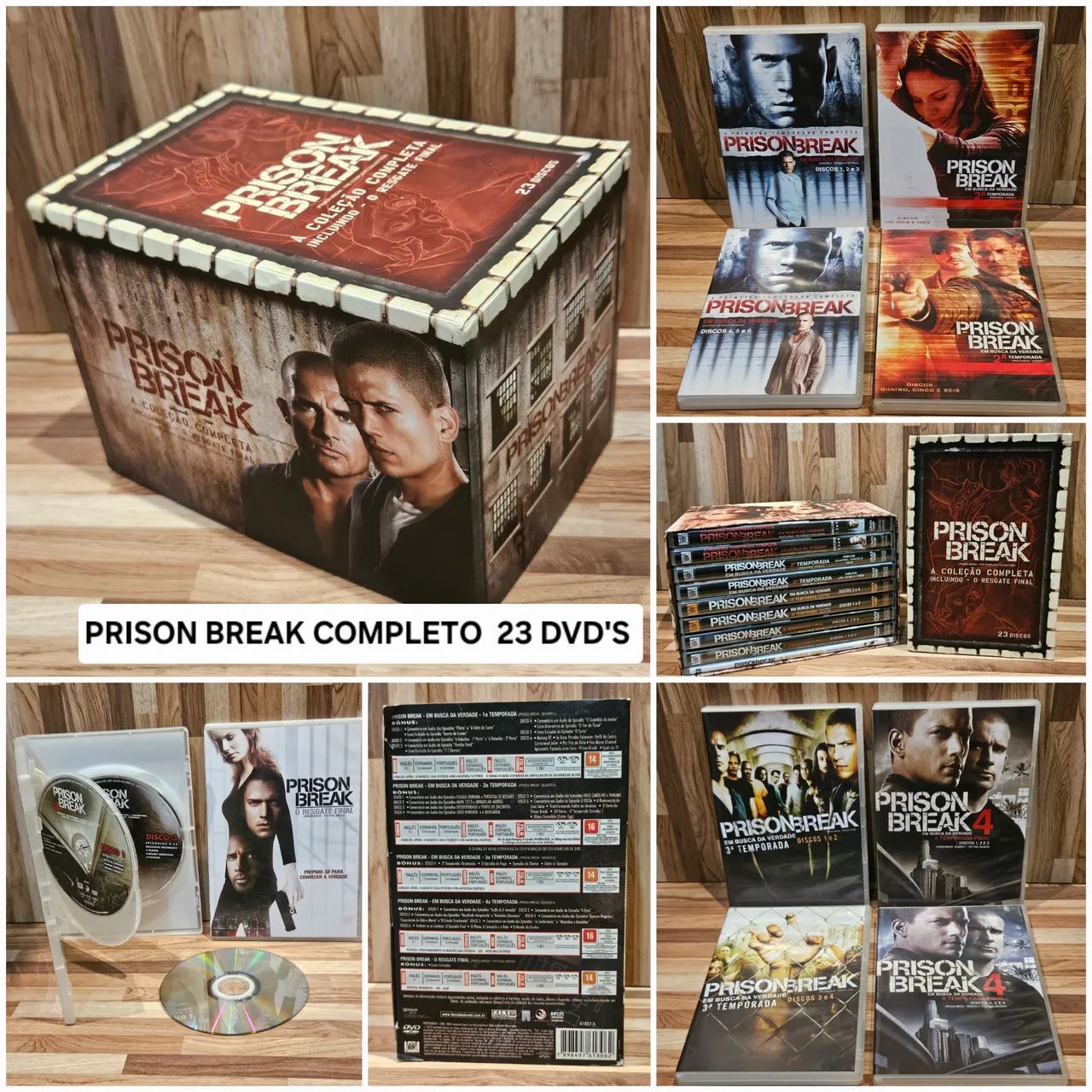 Box 23 DVDs Prison Break Completo 