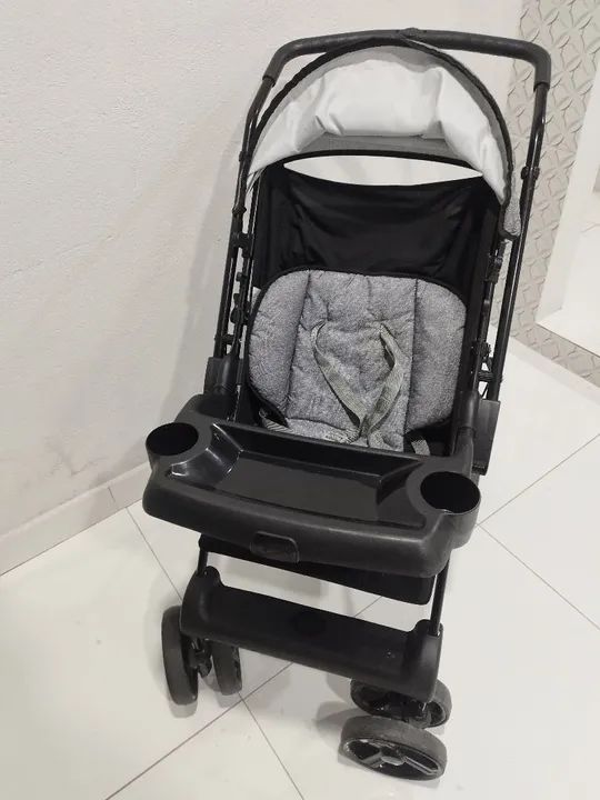 Kit Carrinho de Bebê + bebê conforto - usado  - Foto 5