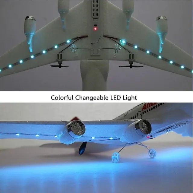 Aeromodelo Airbus A380 R/c 2.4ghz 2ch  Com Iluminação De Led - Foto 5
