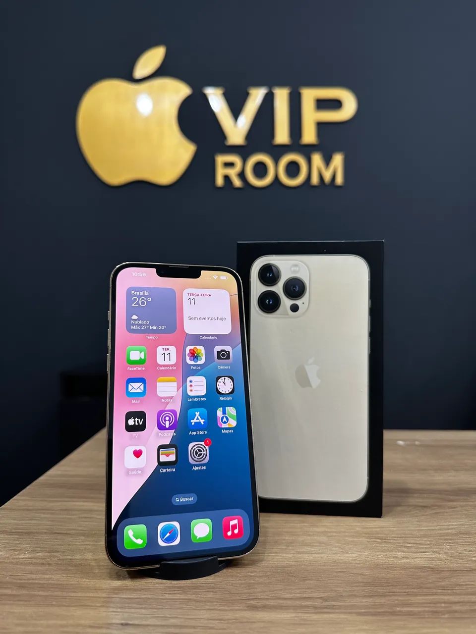 iPhone 13 Pro Max 256gb gold semi novo em perfeito funcionamento