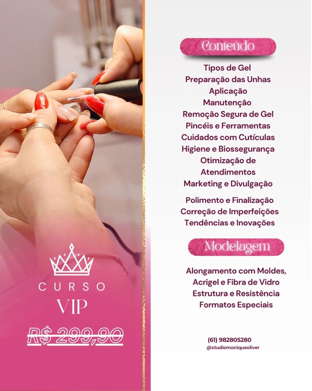 Promoção de curso de alongamento de unhas. - Foto 3