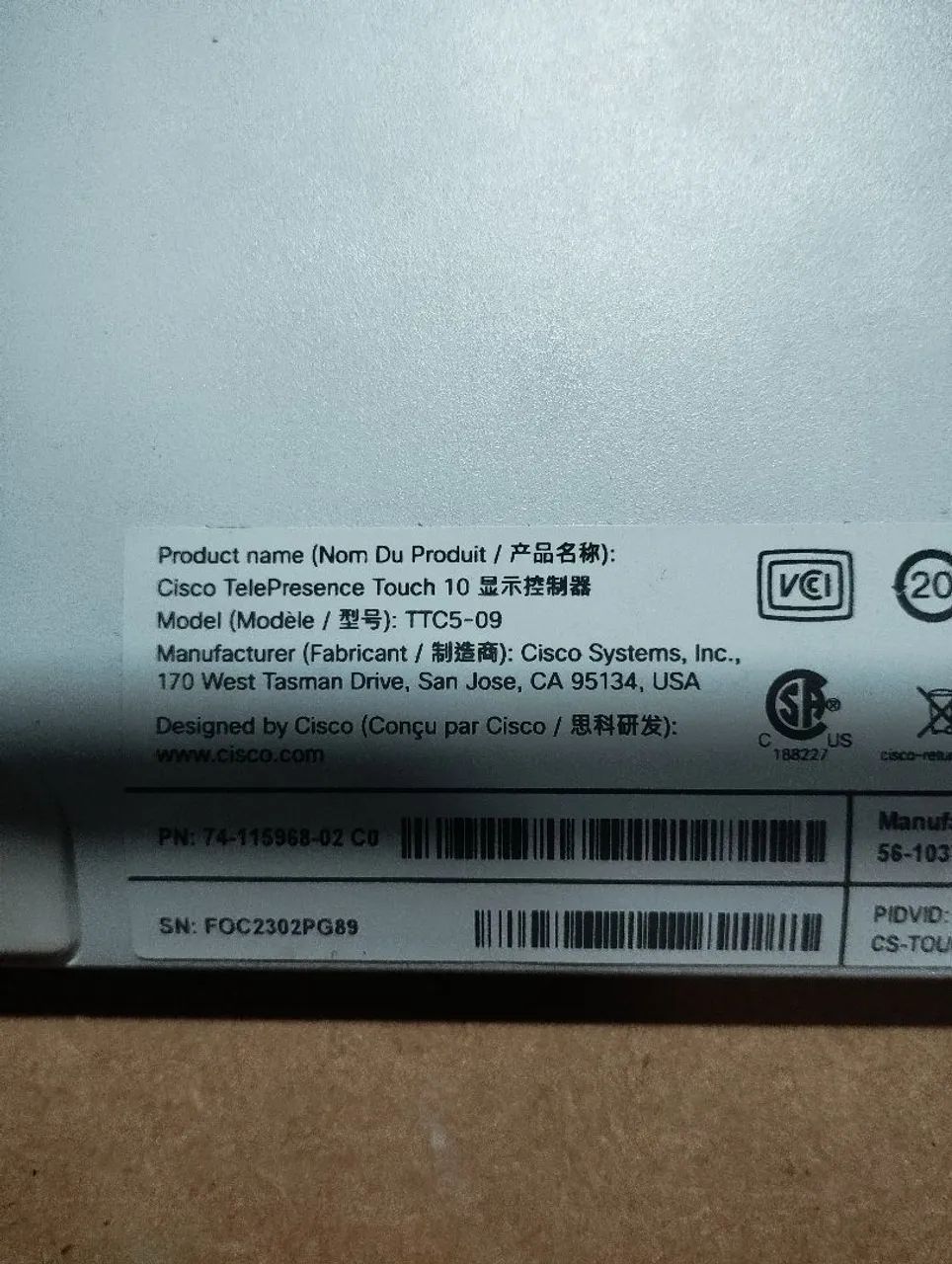 Cisco Touch 10 (Modelo TTC5-09). - Foto 2