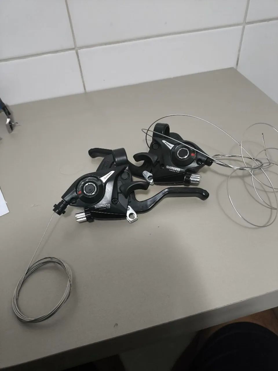 Par de Câmbio Passador rapid fire Shimano 21 marcha