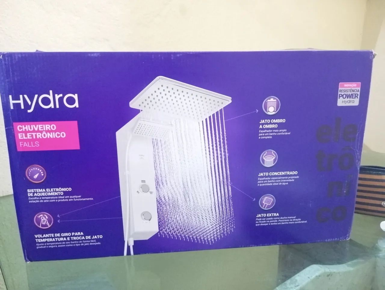 Chuveiro Eletrônico Hydra Falls - Novo - Foto 3