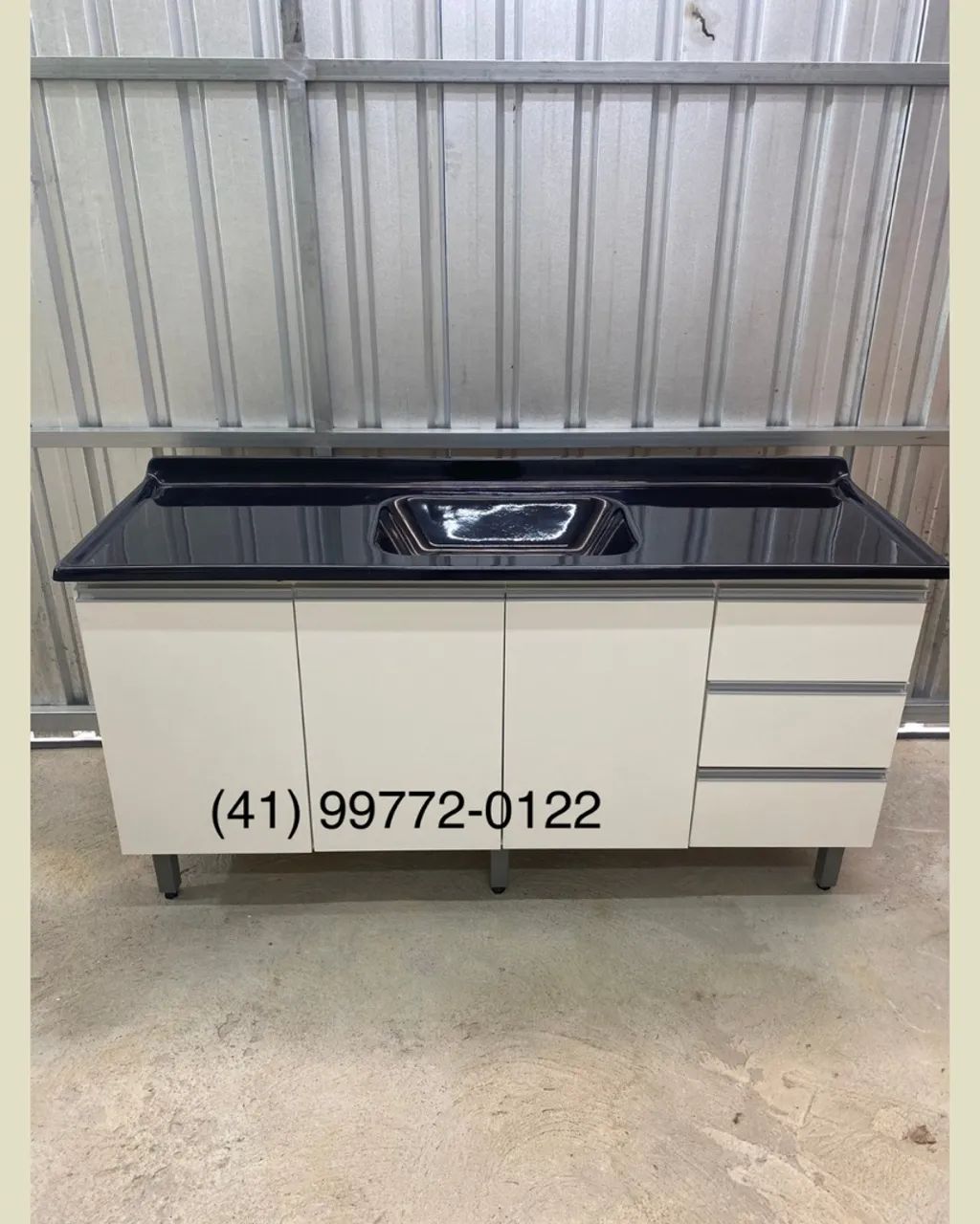 Gabinete para Cozinha com cuba 1.60