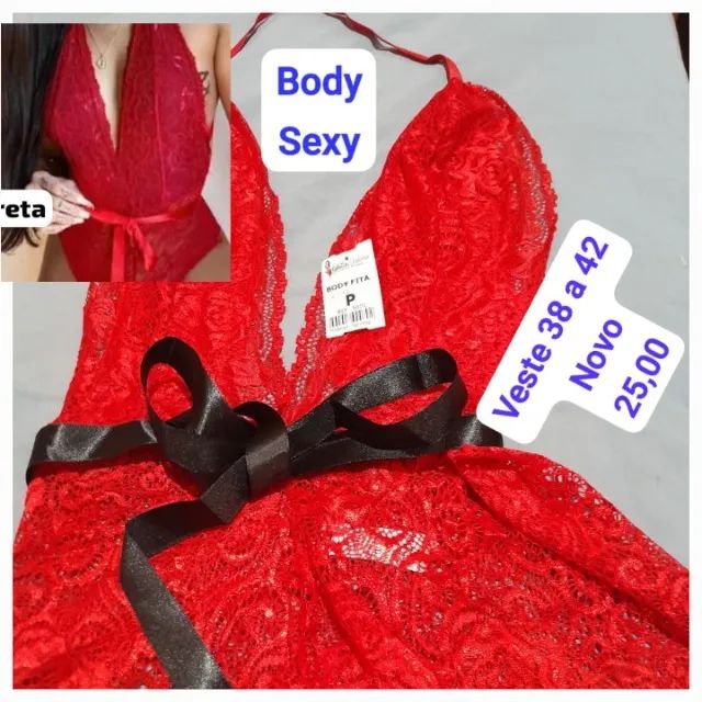 Body renda sexy novo