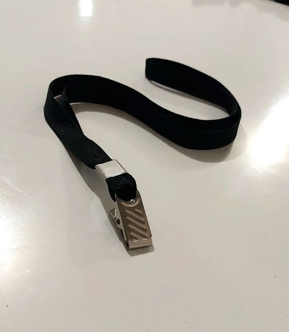 Cordão para crachá 10 unidades preto 12x75mm  - Foto 2