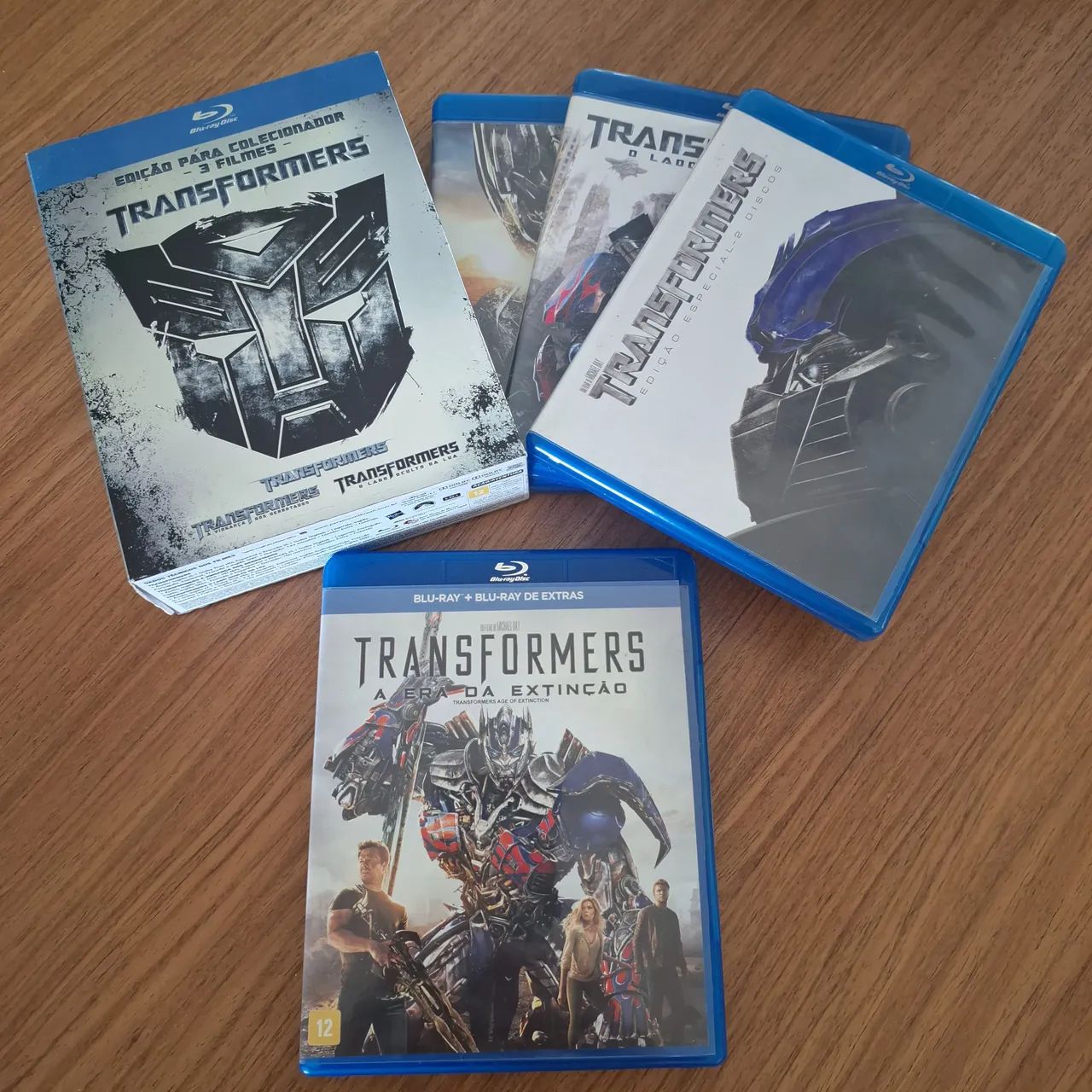 4 Blu-ray Transformers Originais usados em ótimo estado. 