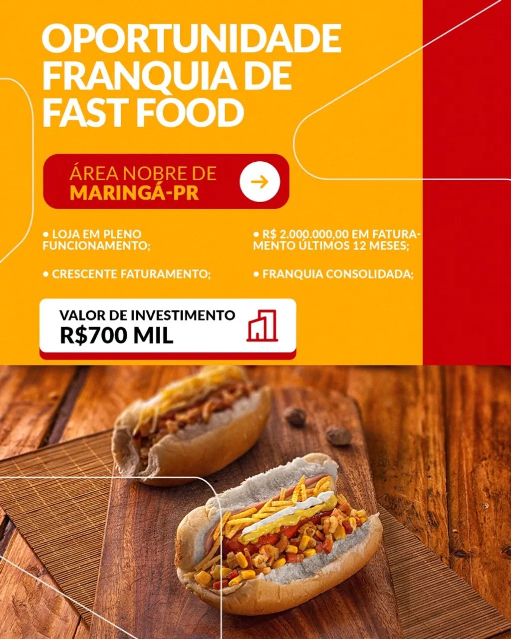 Franquia Fast Food em Maringá-PR