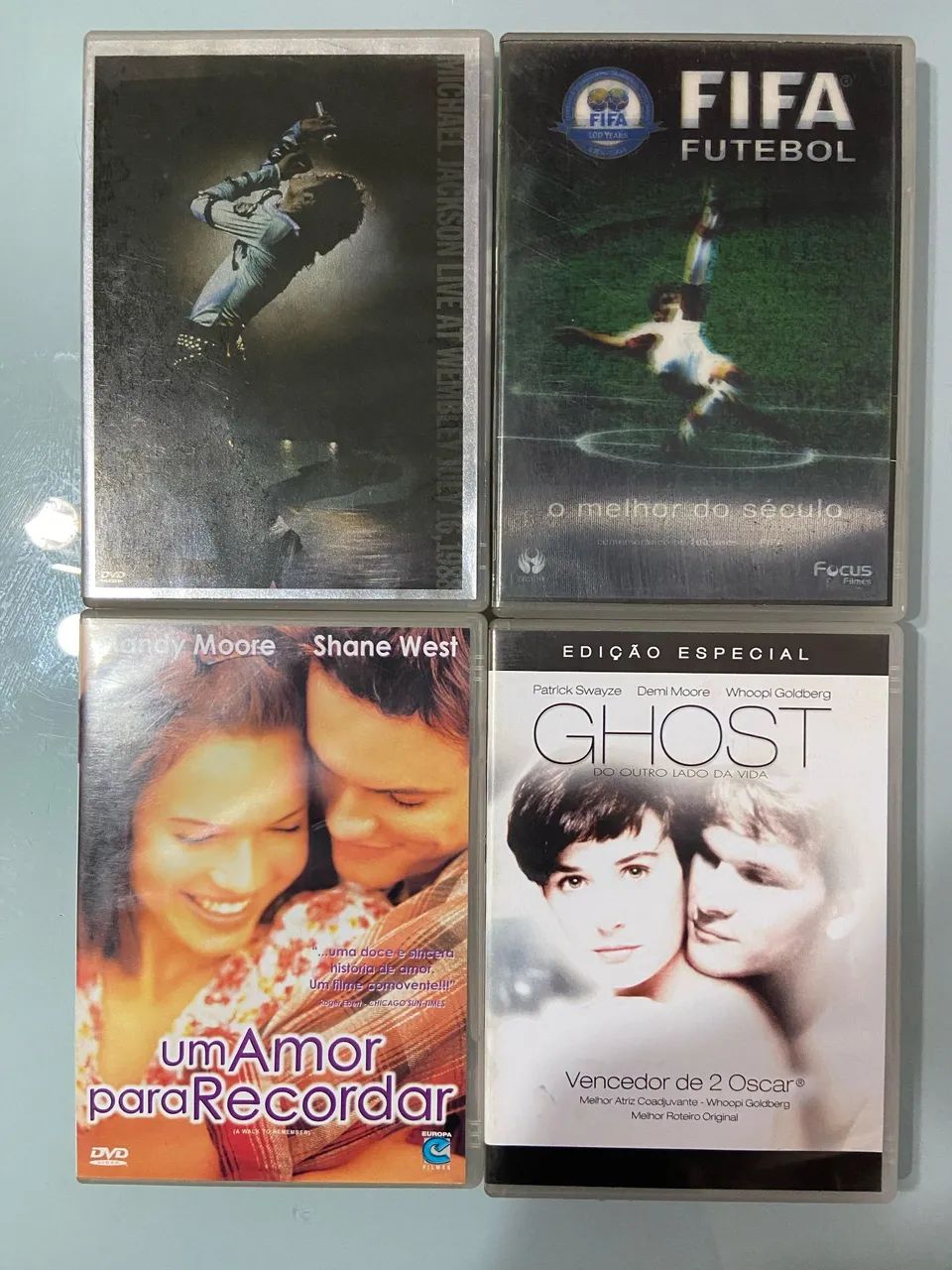 Lote de DVDs - Michael Jackson, FIFA, Ghost e Um Amor Para Recordar