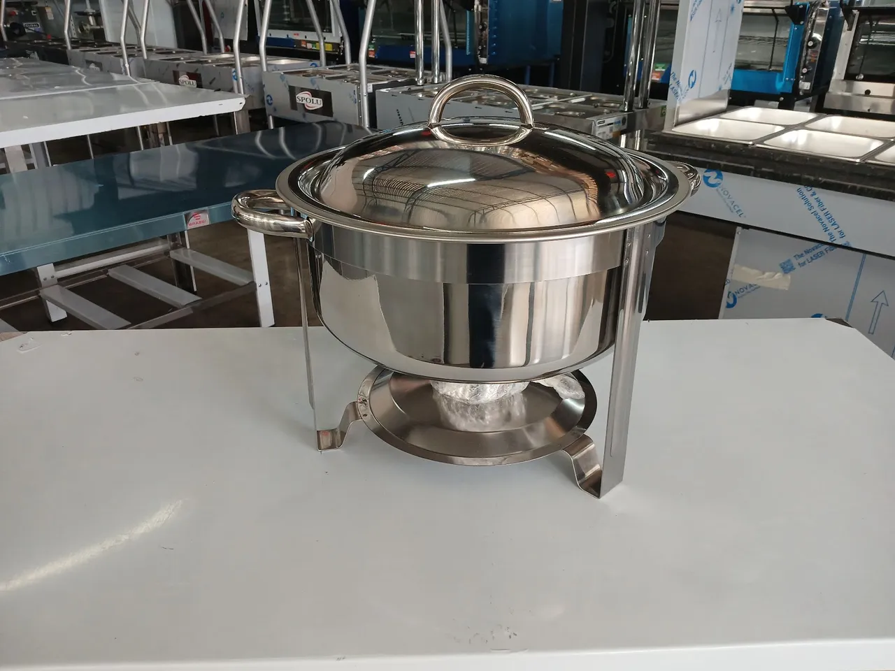 Rechaud Redondo Aço Inox 7,5 Litros