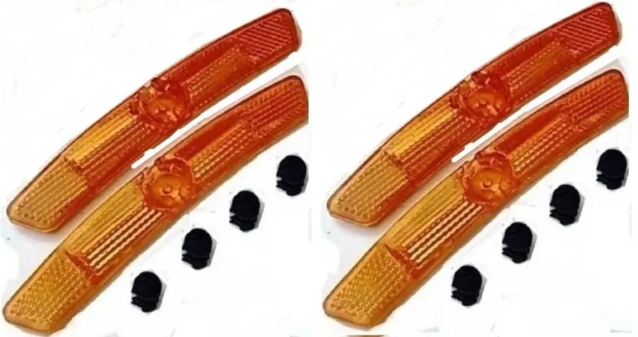 4 REFLETORES DE RAIOS DE BICICLETA COR LARANJA - Foto 2
