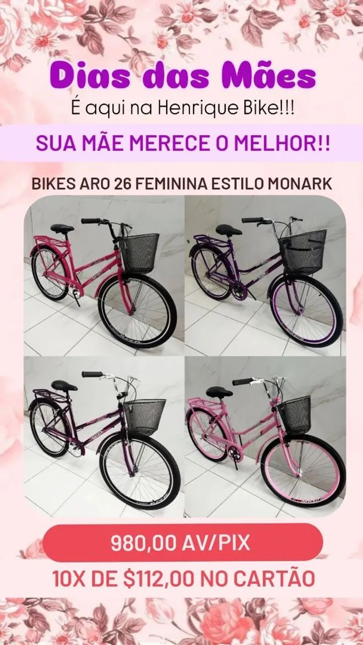 BICICLETA ARO 26 NOVAS; CECI, MONARK, GENOVA PRONTAS PARA PEDALAR -- $1.120,00 ATÉ 10X CRT