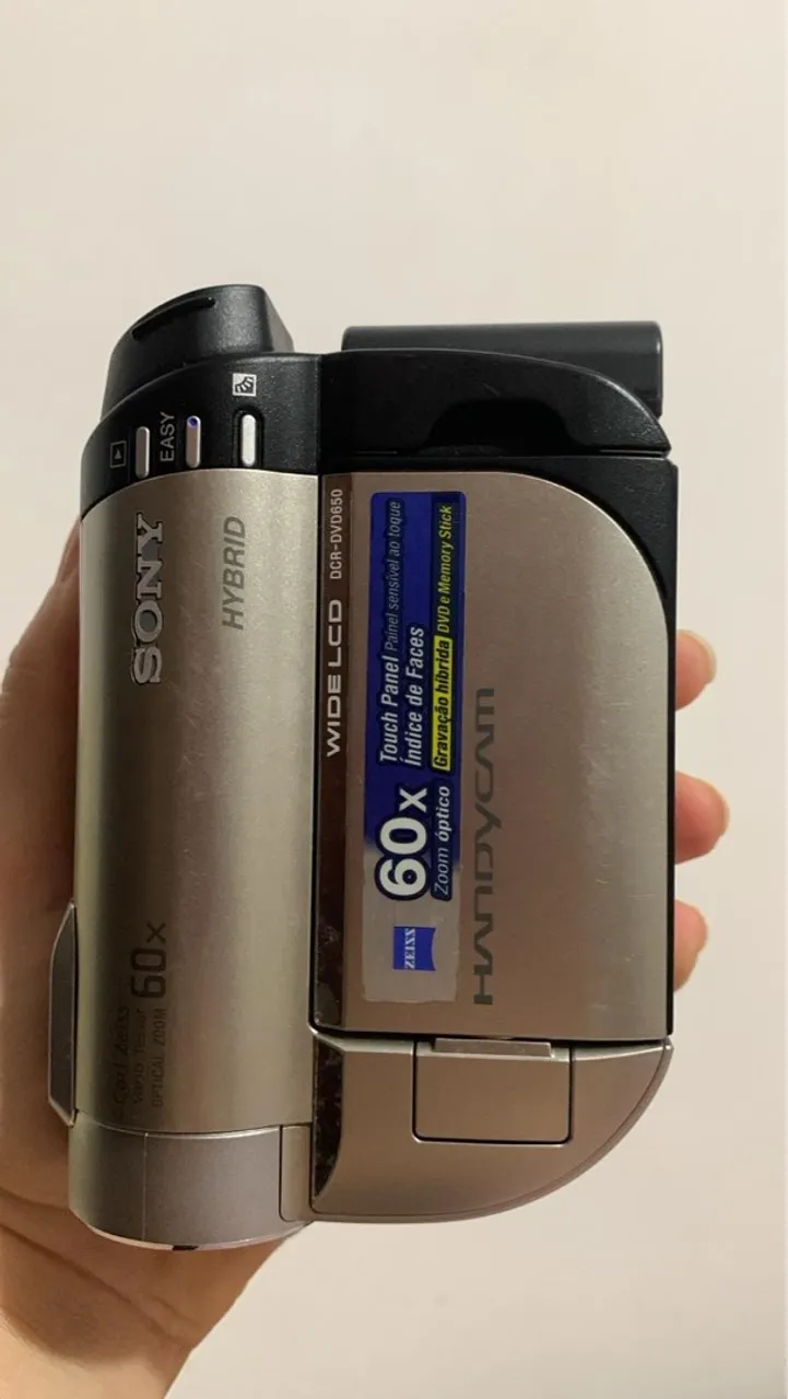 Filmadora Sony carl zeiss vario tessar optical zoom 40x
