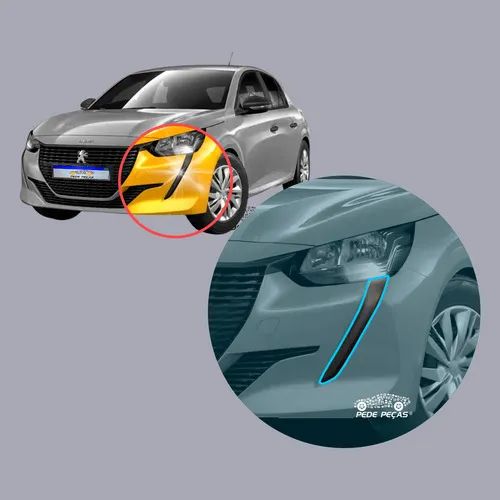 Farol Milha Auxiliar Peugeot 208 Led Drl 2020 2021 22 23 24 - Foto 3