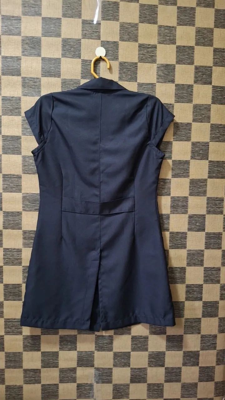 Jaleco Manga Cavada Curta Estética Escolar Enfermagem Tam P - Foto 6