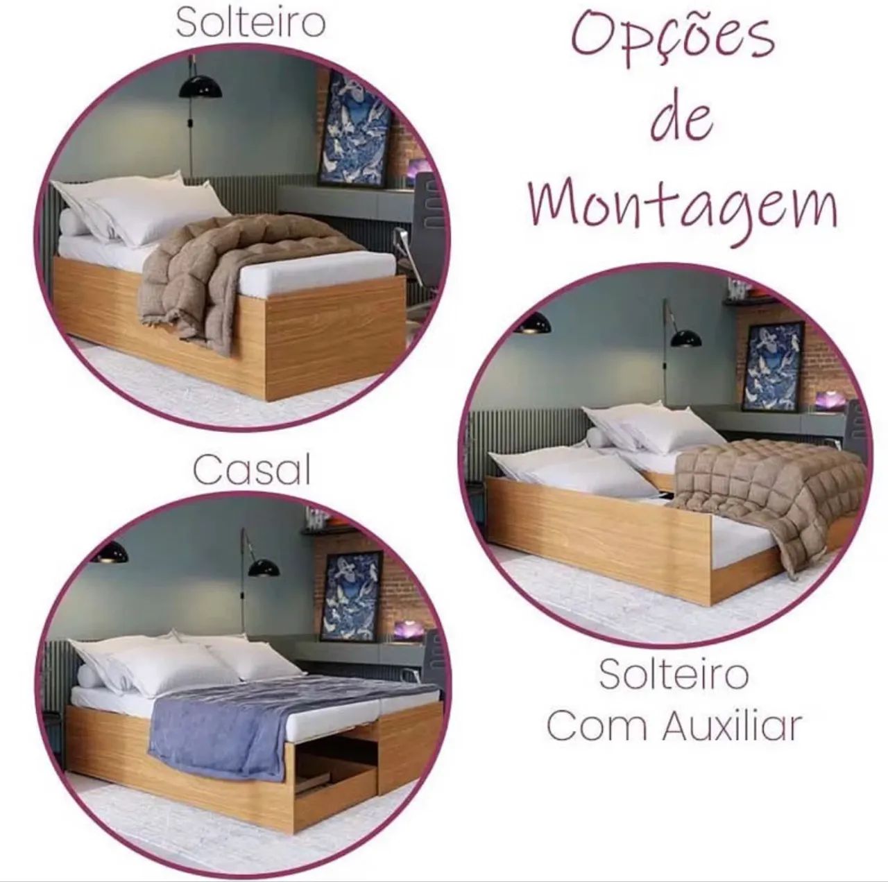 Bicama Matrix- Cama 3 em 1- Solteiro, Solteiro com Auxiliar e Casal  - Foto 4