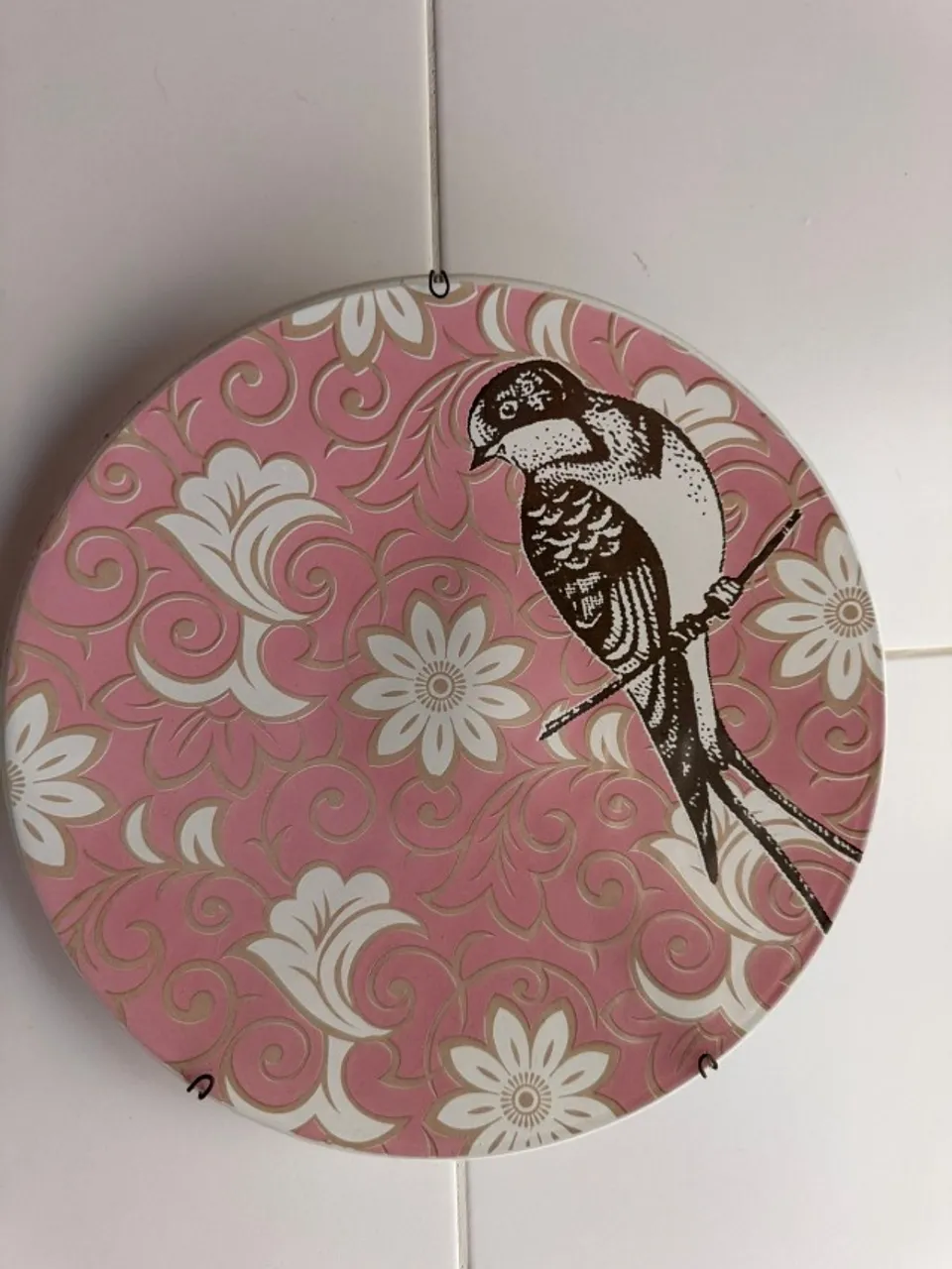 Pratos Decorativos de Vidro para Parede Pássaros com Suporte 3 Peças