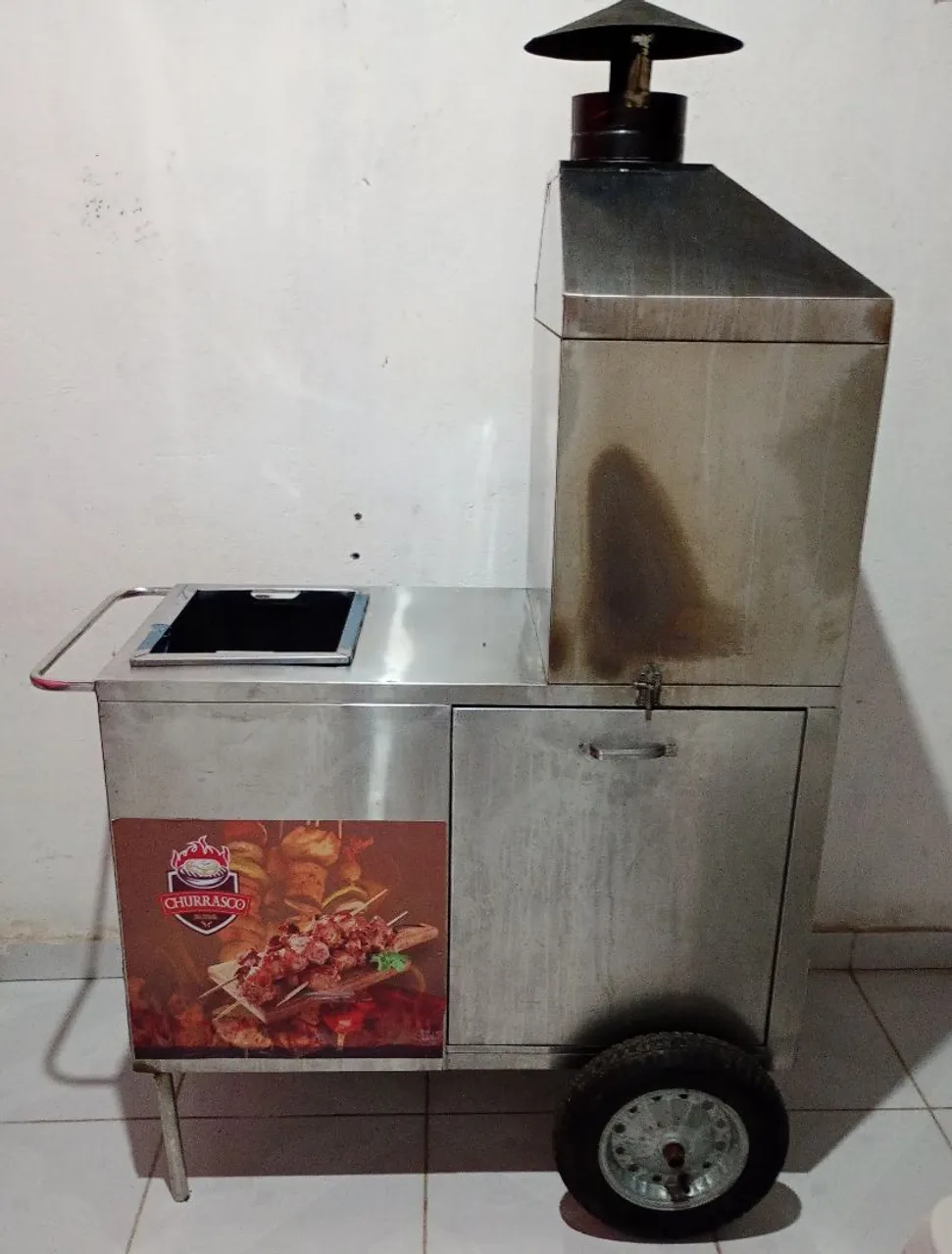 Aluga-se Carrinho de Churrasco em Aço Inox