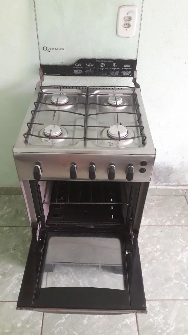 Vendo fogão  inox Esmaltec 4 bocas /ENTREGA GRATIS! - Foto 5
