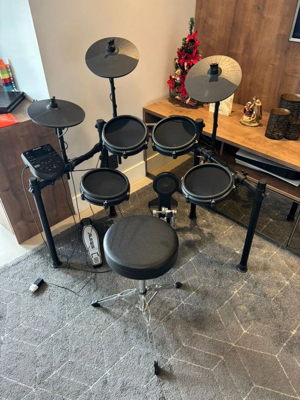 Bateria Eletrônica Alesis Nitro Mesh Kit - 8 Peças com Módulo - Foto 3