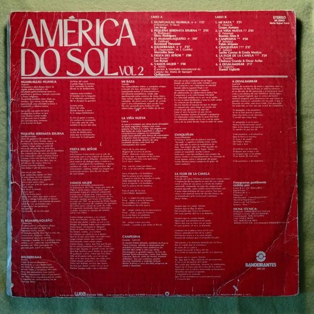Disco de vinil  América Do Sol - Vol. 2 - Foto 3