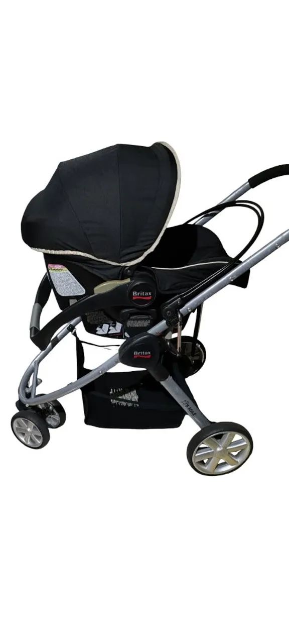 Kit carrinho com bebê conforto e base  - Foto 3