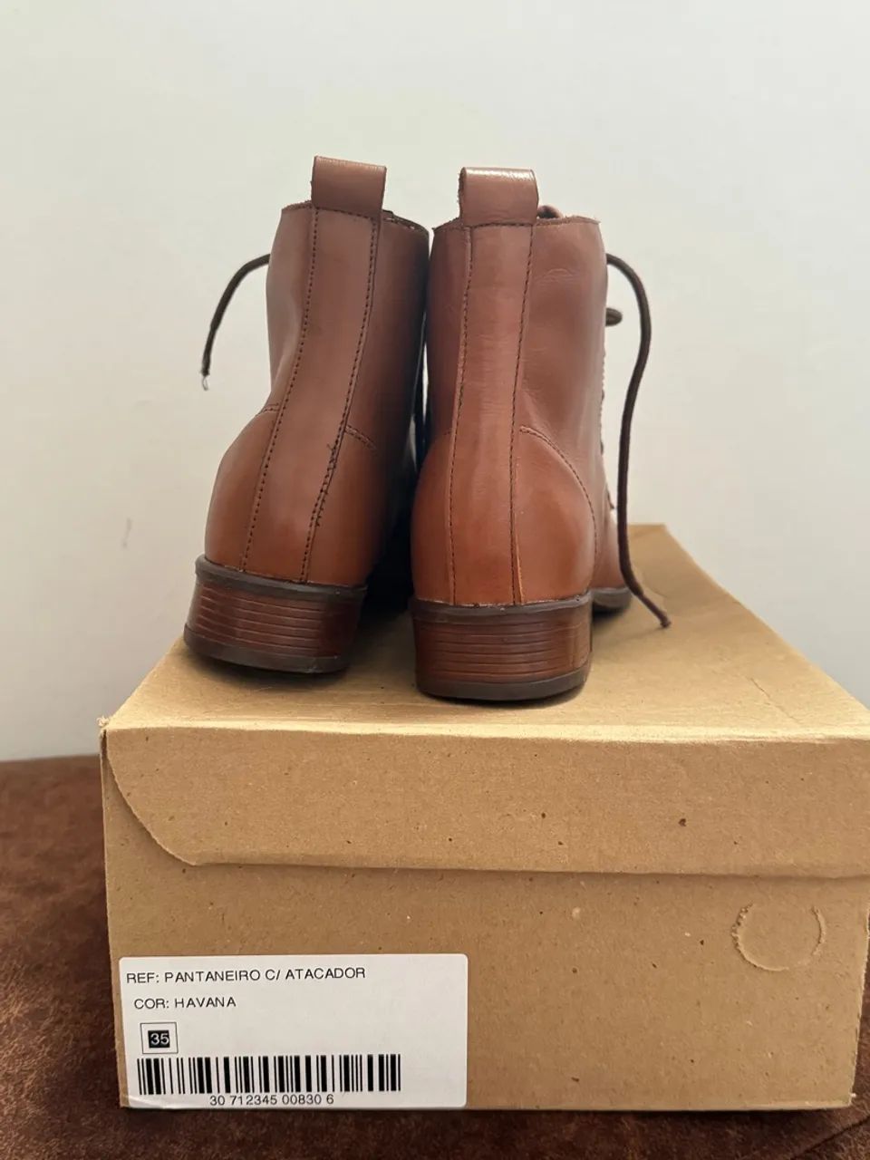 Botas de couro legítimo italiano - Tamanho 35 - Foto 4