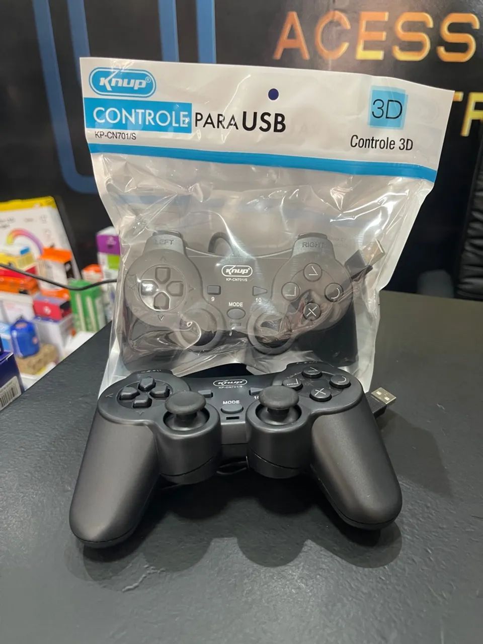 Controle USB Knup 3D joystick - Novo