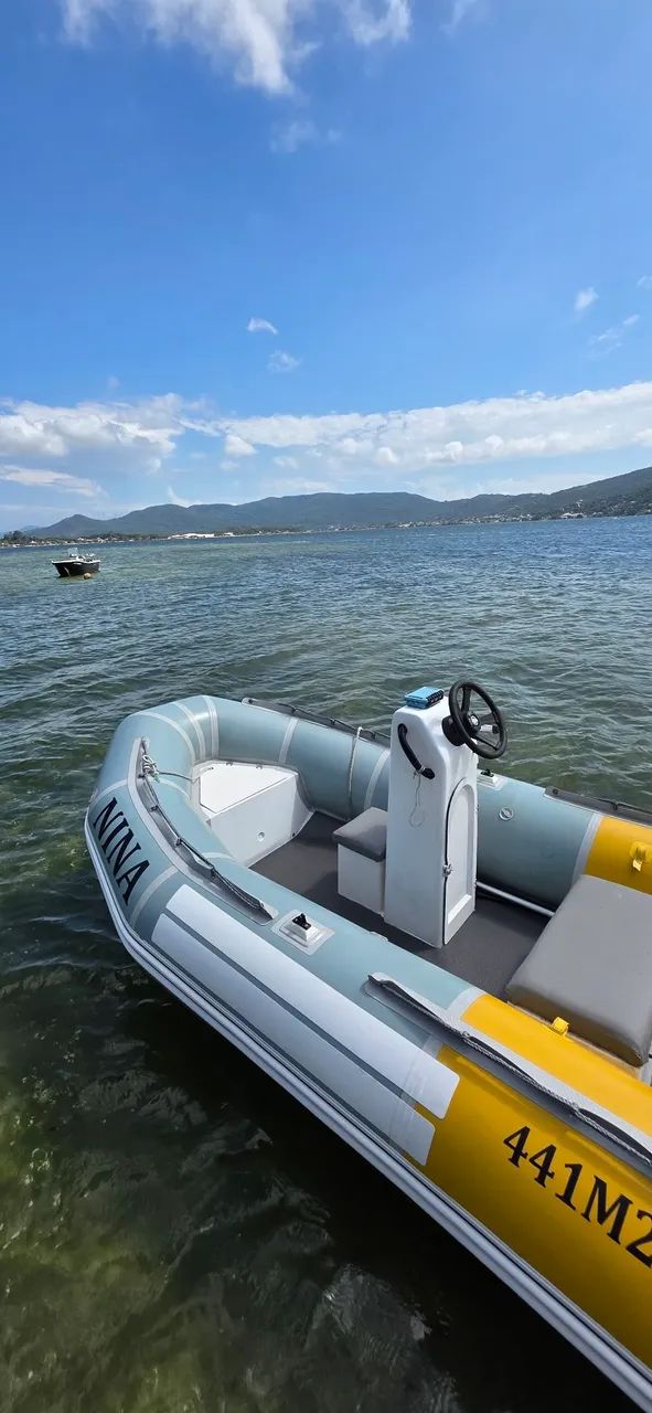 Barco Inflável 4,20m com Motor Yamaha 20HP + Carreta - Pronto para o Lazer!! - Foto 6