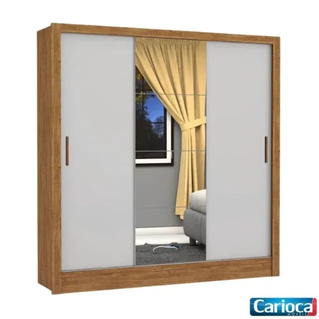 Guarda Roupa Dubai 3 Portas 1 Espelho 1,80 m Produto Novo! Pronta Entrega! - Foto 4