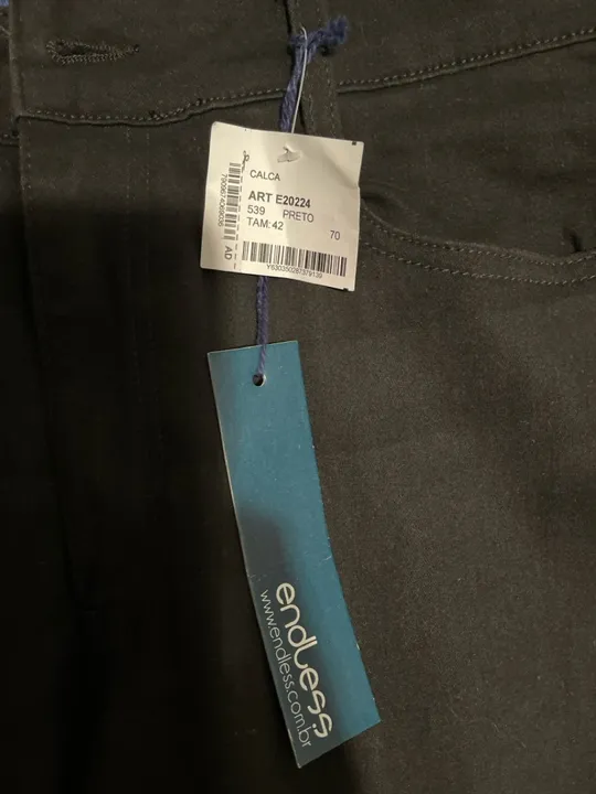 Calça Jeans Masculina Preta - Tamanho 42