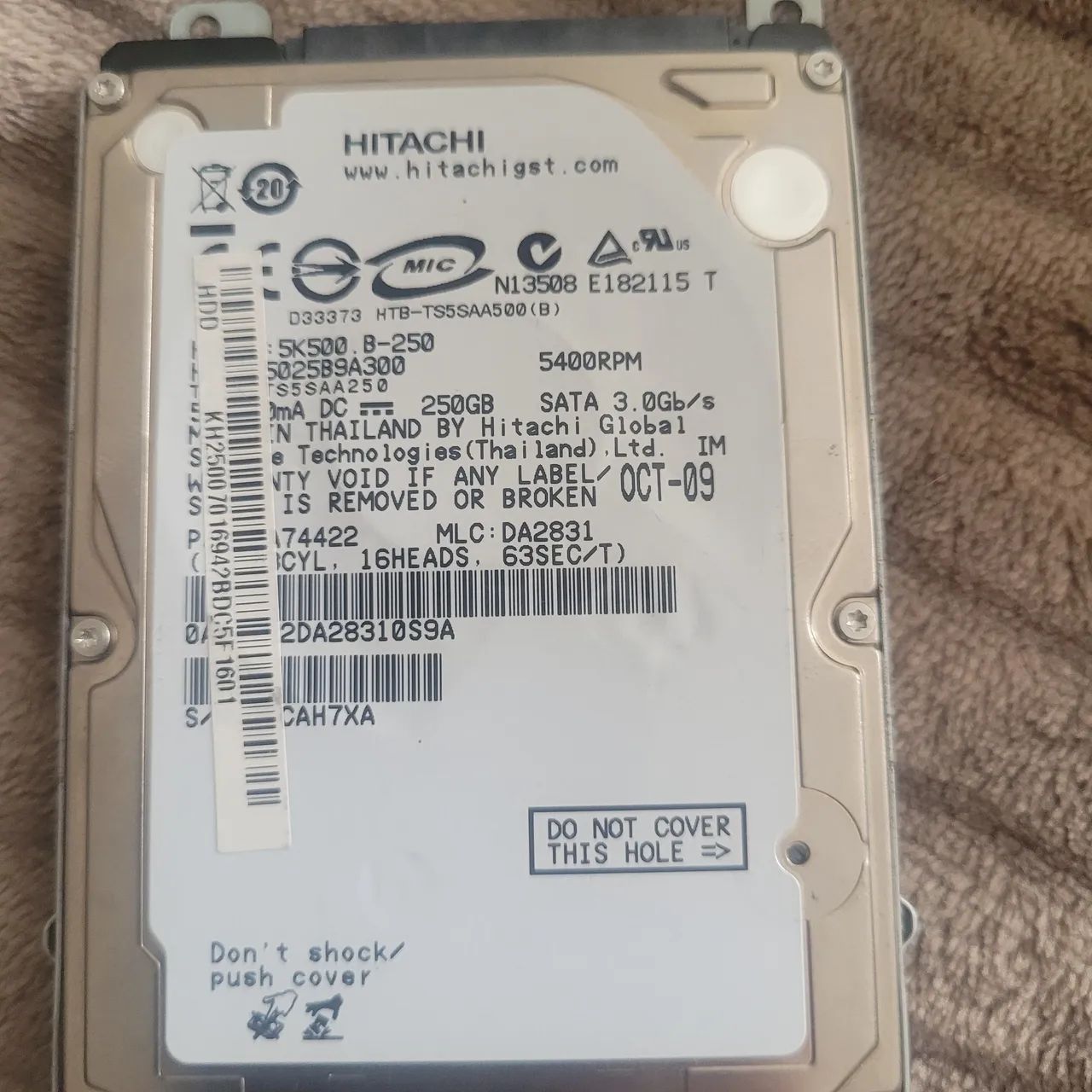 HD 250 GB Hitachi  para notebook 