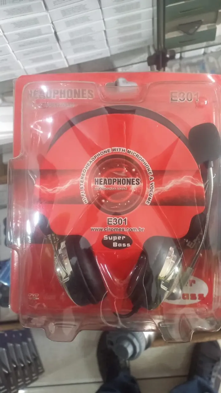Headphone Super Bass F-301 Estereo - Fone de Ouvido Com Microfone