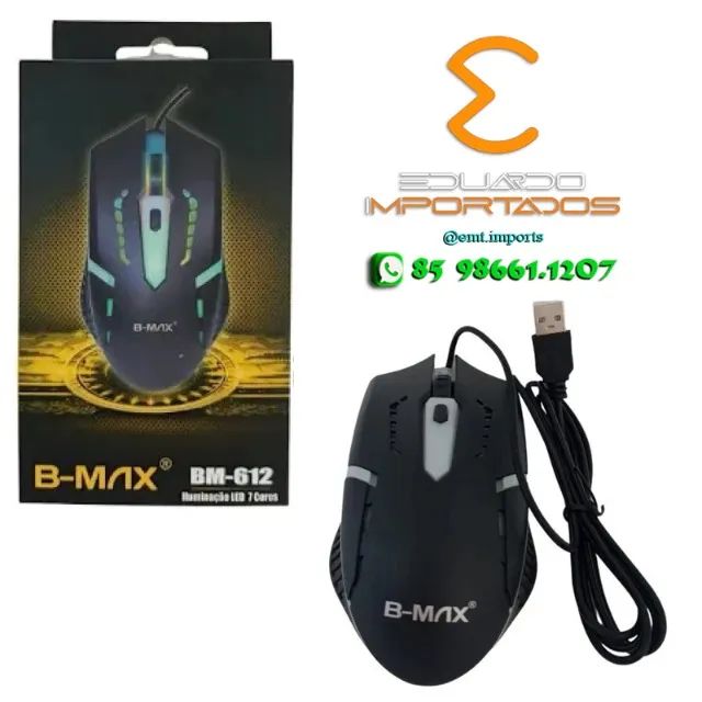 Mouse Gamer Óptico Com Cabo USB e LED BM-612 B-MAX - Foto 2