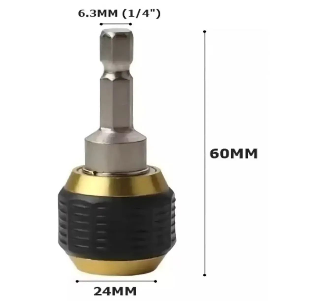 Adaptador de Mandril para Furadeira 6,35mm - 1/4 Pol - Foto 2