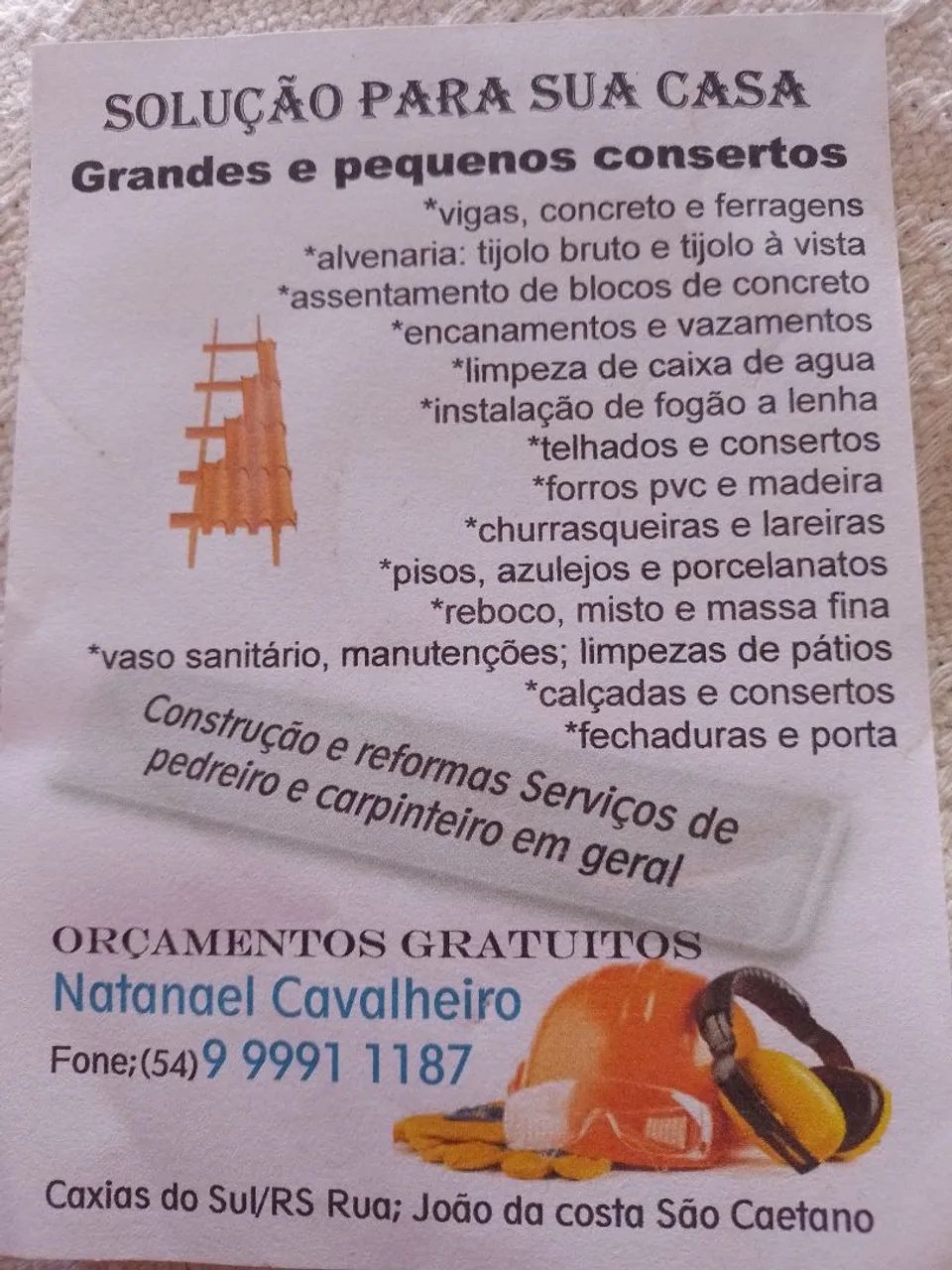 Serviços de pedreiro 