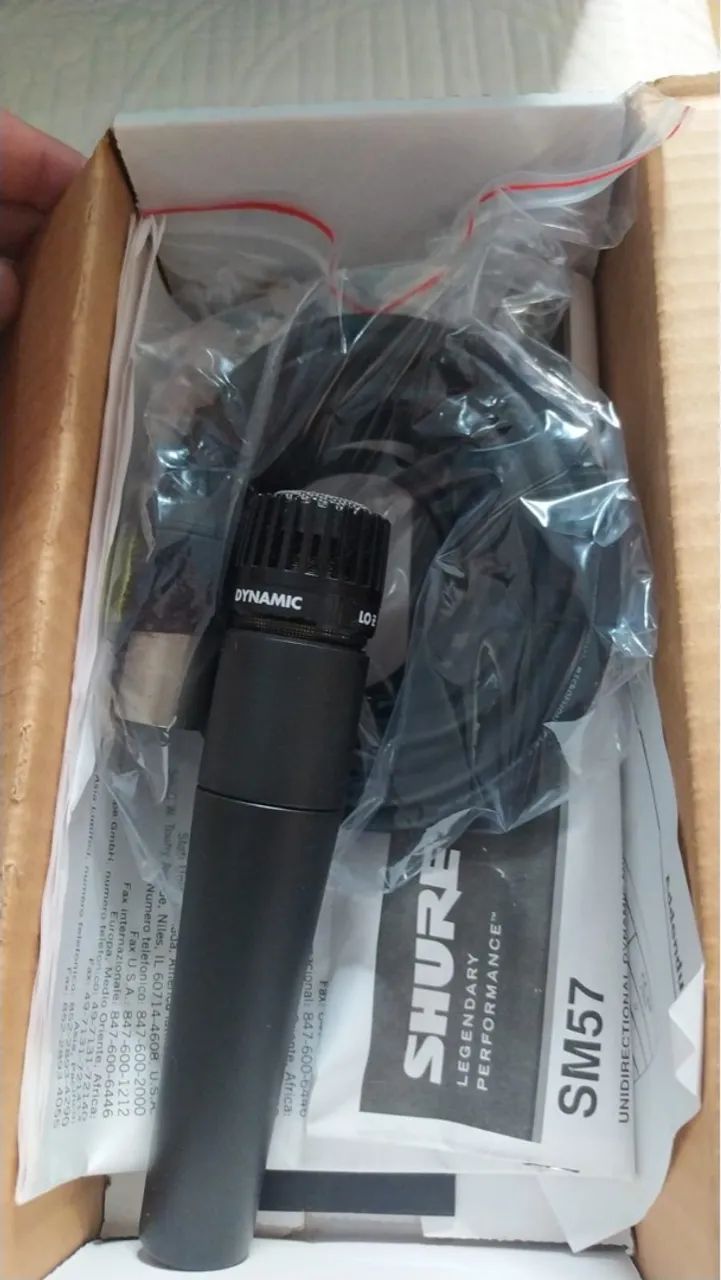 Microfone Shure SM57 - Unidirecional - Novo