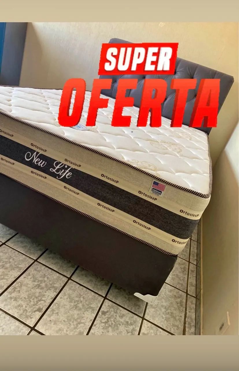 Cama box colchão e base 