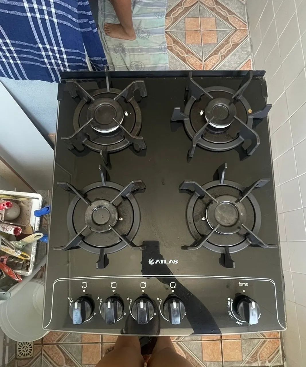 Fogão de Mesa de Vidro 04 Bocas