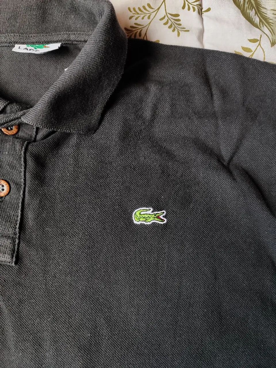 Polo Lacoste Preta Tamanho-M - Foto 3