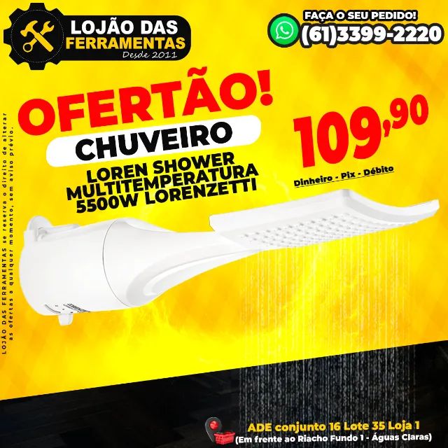 Chuveiro Loren Shower Multitemperatura 5500w Lorenzetti