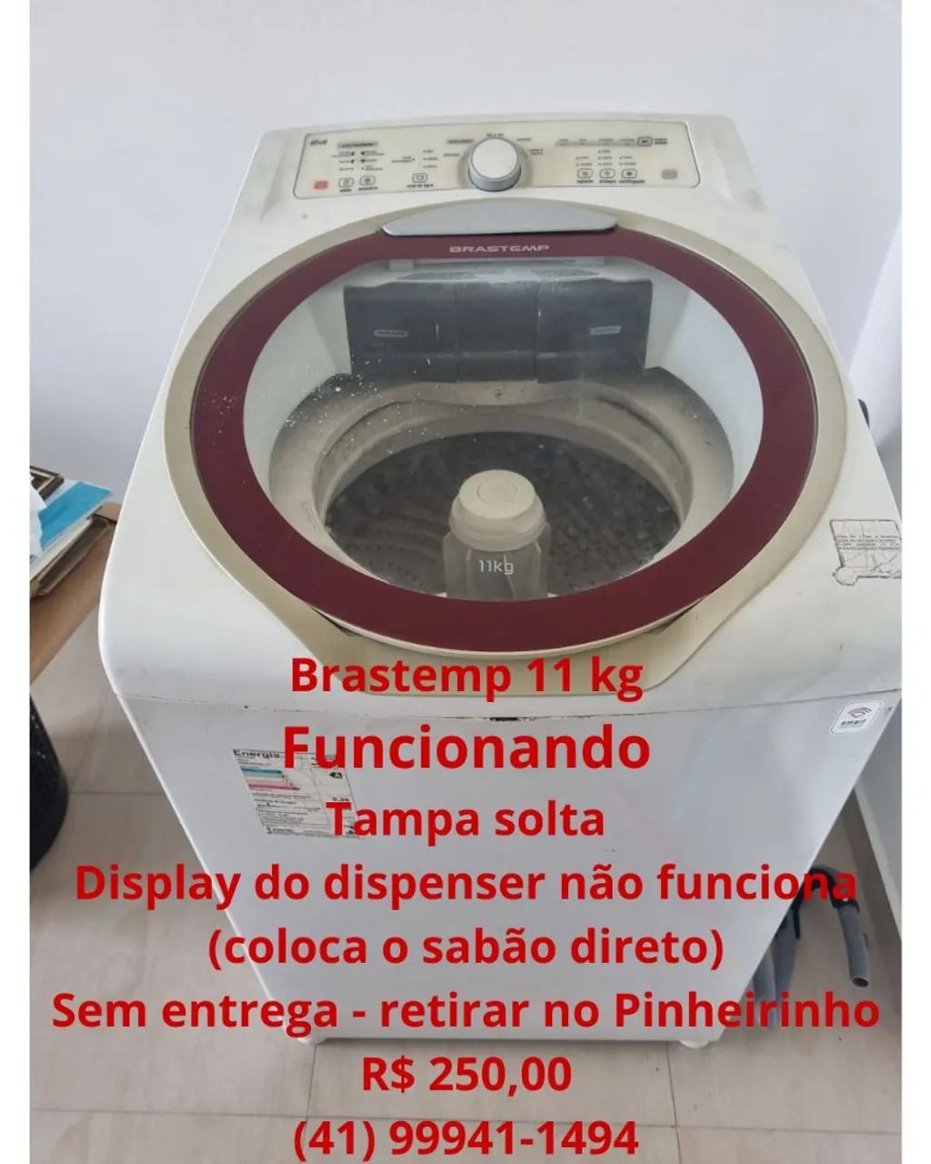 Maquina de lavar 11 kg Brastemp 