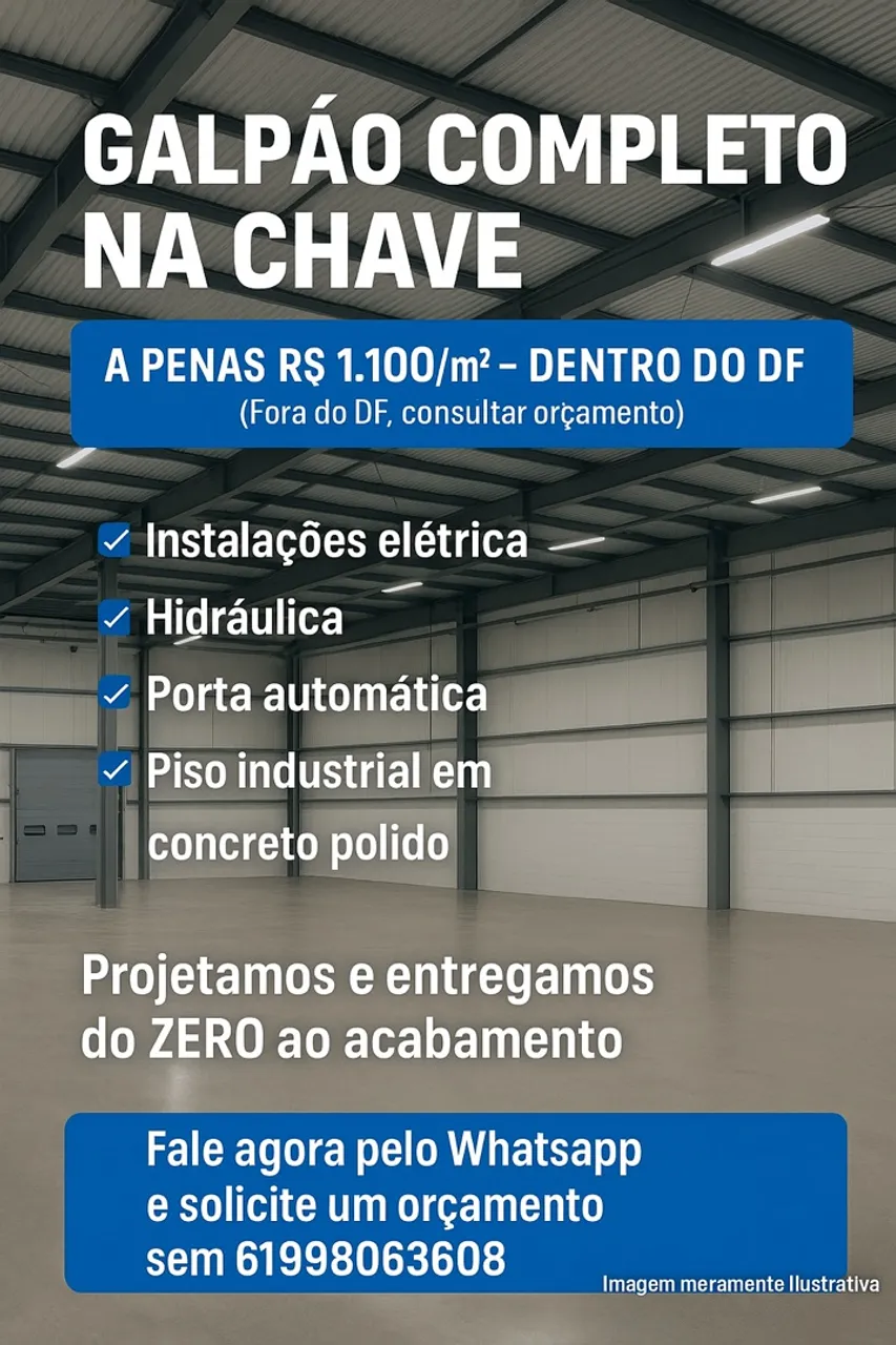 ? GALPÃO COMPLETO ENTREGUE NA CHAVE!