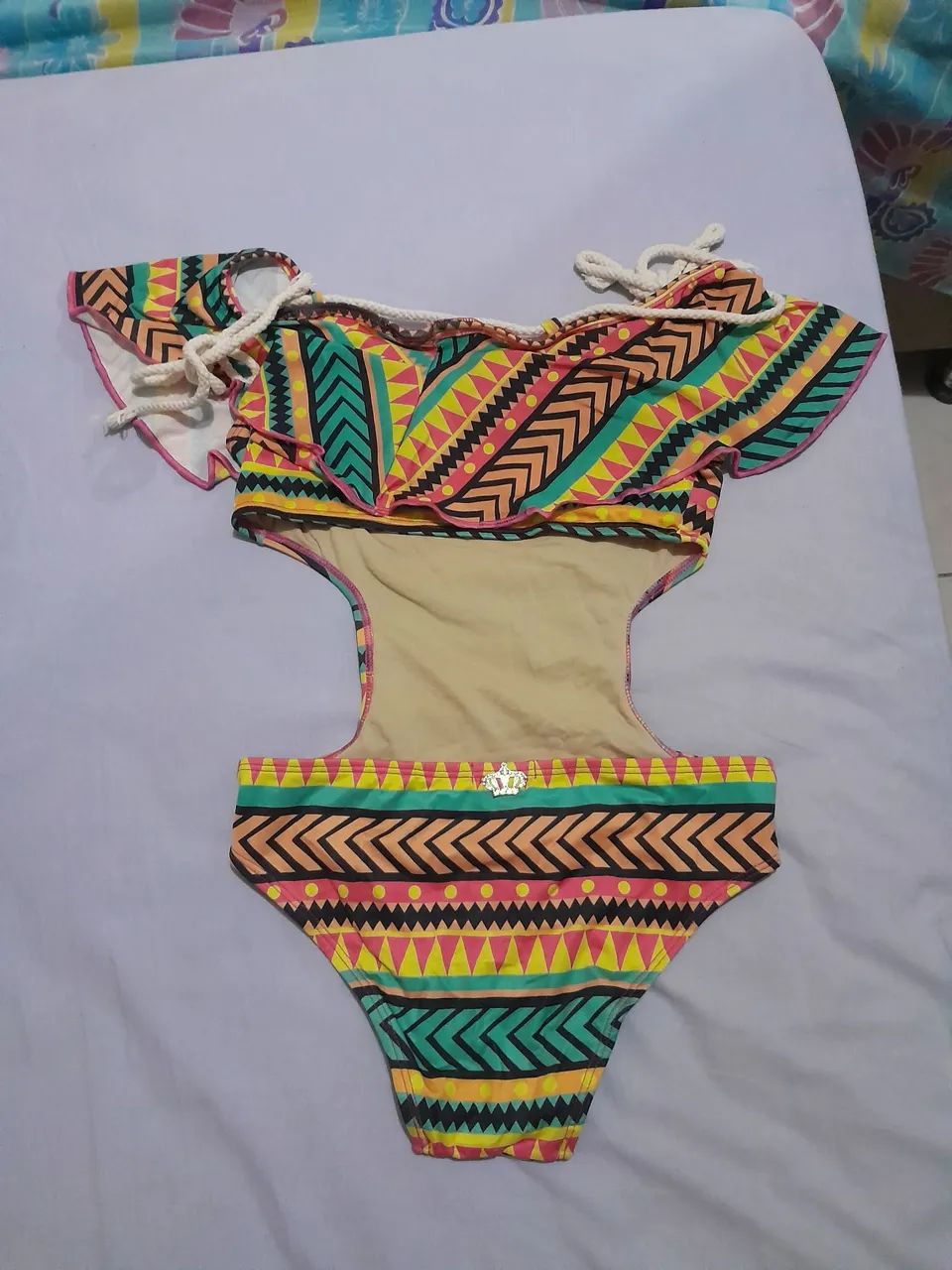 Maiô infantil estampado com detalhe - Foto 2